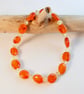 Carnelian Bracelet With Swarovski Crystals - Handmade In Devon - Image 3
