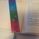 Resin rainbow bookmark