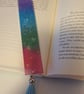 Resin rainbow bookmark