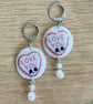 Love Heart Candy Earrings - Retro Sweet Valentine Dangle Huggie Hoops