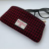 Harris Tweed Zipped Soft Glasses Case Handmade Scottish Wool Pouch