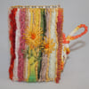 Embroidered and Felted Needle Case - Yellow Daisies