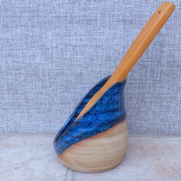 Spoonrest hand thrown stoneware pottery ceramic spoon rest handmade