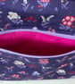 Large wash bag in Liberty cotton, floral toiletries bag with handles and pocket. - Image 5