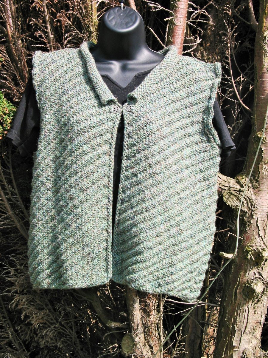 Pattern Ladies Knitted Waistcoat 'Sleat'