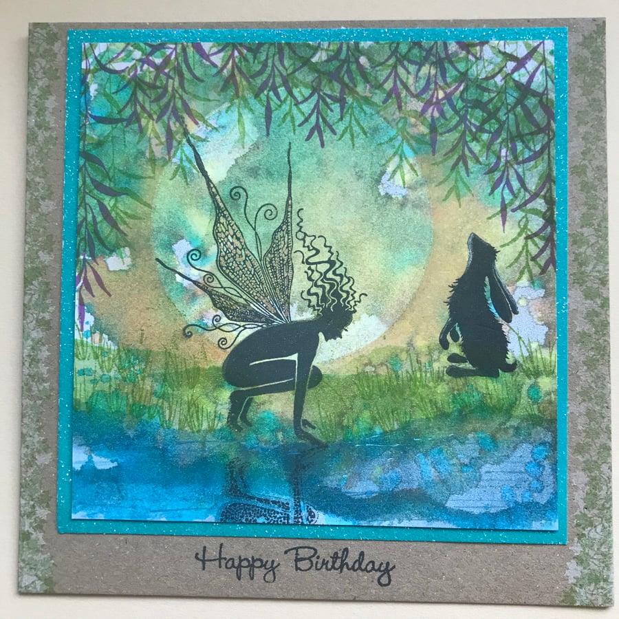 Birthday Card - The Fairy and the Hare