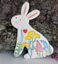Ceramic Sitting Bunny decoration Pottery Rabbit