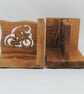 Handcrafted Oak Cyclist Bookends - Image 5