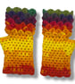 Crocheted Fingerless Dragon Scale Gloves - Image 1