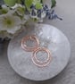  Copper Hoops With Sterling Silver Ear Wires Dangle Earrings - Image 1