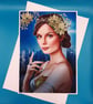 Extra Large Art Deco Christmas Card, Mother, Wife, Sister  Daughter, Granddaught
