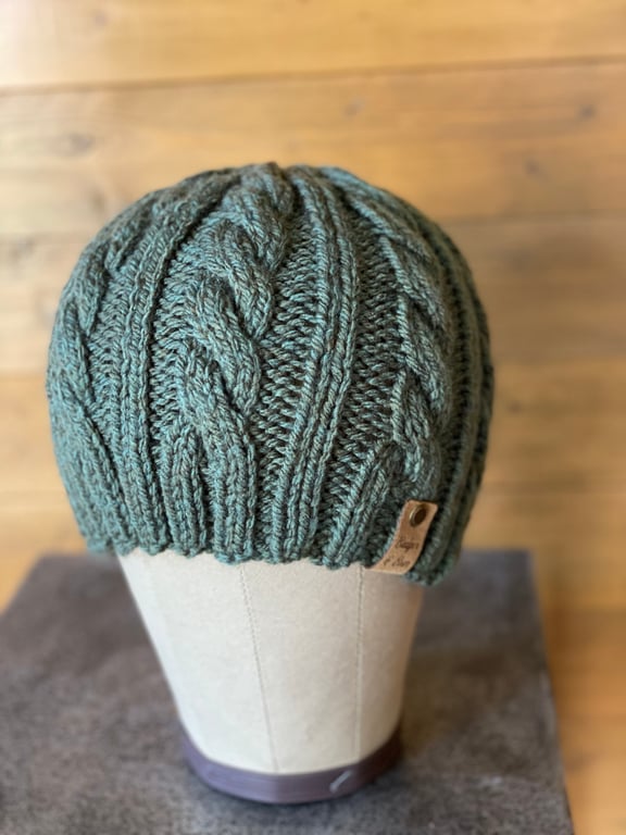 Hand Knitted Cable Beanie Hat – Warm, Cosy & Full of Character