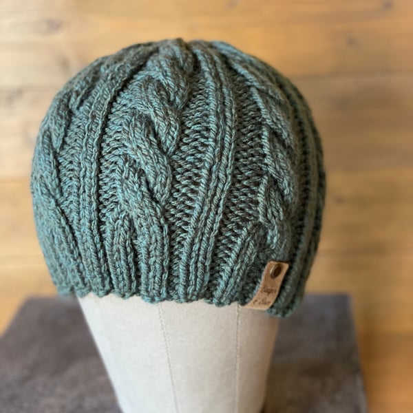 Hand Knitted Cable Beanie Hat – Warm, Cosy & Full of Character