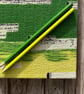 Handmade A5 'Green Shoots' Sketchbook made with 1950's Vintage Barkcloth Fabric - Image 2