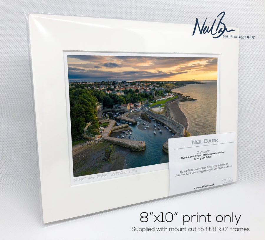 Dysart & Dysart Harbour, East Neuk of Fife - A5 (10" x 8") Unframed Print