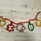 Knitted Autumn bunting garland FREE POSTAGE