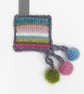 Scissor keeper with needlepoint stripes and crochet trim with balls - Image 3