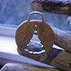 Wooden Oak Christmas Tree and Star Ornament
