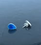 Enamel studs, blue enamel studs, teardrop studs, enamel, silver studs, blue,  - Image 6
