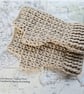 Coffee Cream Fingerless Mitts, Crochet Wrist and Arm Warmers.