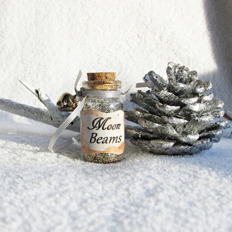 Moonbeams in a bottle, Fairy Tale bottle, Whimsical Decoration, 