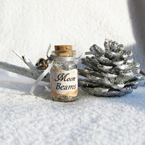 Moonbeams in a bottle, Fairy Tale bottle, Whimsical Decoration, 