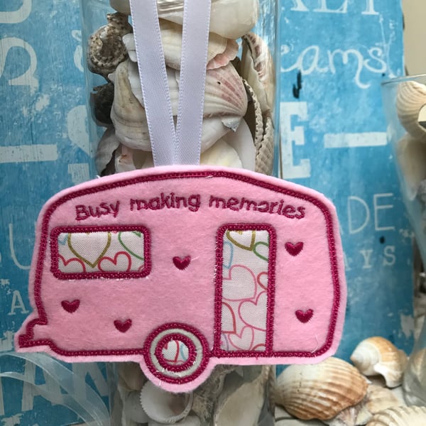 Boho Pink Caravan Hanging