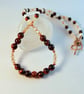 Tiger Eye & Crystal Necklace, Birthday, Anniversary, Valentine, Mothers Day Gift - Image 1