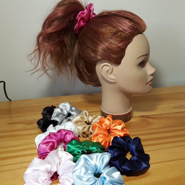 Silky hair scrunchie