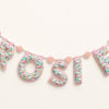 Personalised Daisy Name Garland - Pink Floral Nursery Decor - Flower Girl Gift