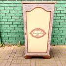 Shabby Chic Magnolia & Pink Cabinet