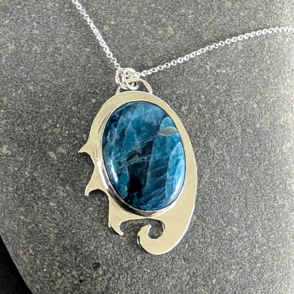 Apatite and Sterling Silver Pendant