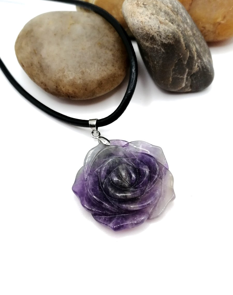 Amethyst Rose Necklace