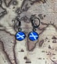 Scotland Flag Earrings - Handmade - St Andrews Cross - Scotish Jewellery