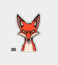 Funny Novelty Vinyl Sticker - Grumpy Fox