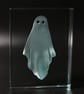 Original Ghost - deeply sandblasted in a glass block. - Image 2