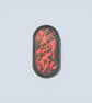 Black and Red Oval Decorative Dish - Catchall Valet Tray - Image 5