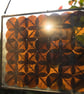 Chestnut Circle Square Kaleidoscopic Leaf Pane - Image 3