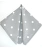 Napkin Grey and White Polka Dot 14" Serviette Washable Cotton Cloth