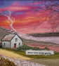 Where time moves gently…. Textile framed picture