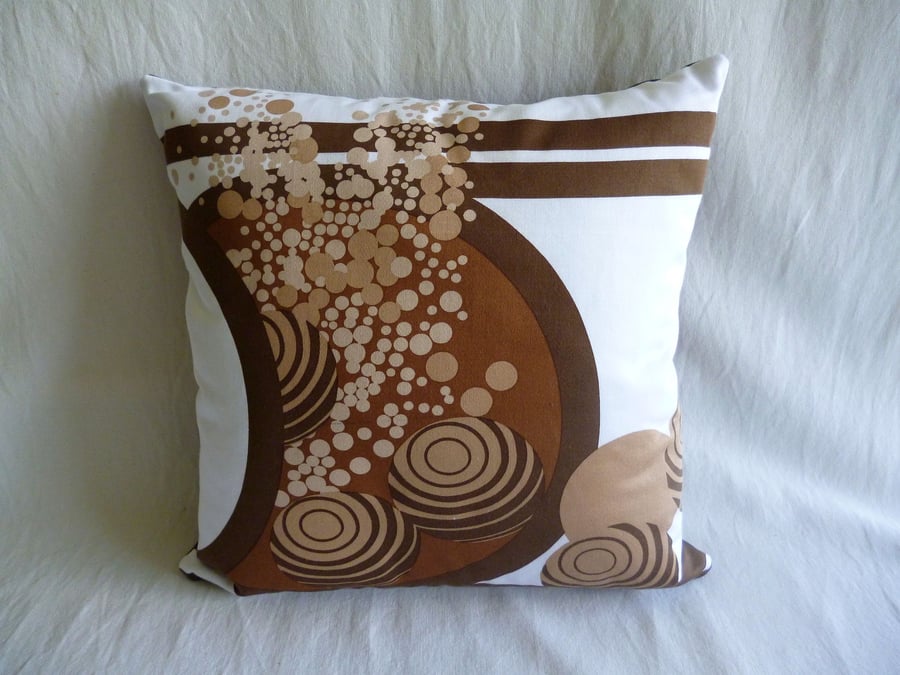  1960s vintage Heals fabric cushion cover