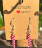 Handmade 925 Silver-Plated Hook Earrings with Bead Dangles