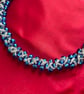 Handmade Royal Blue Beaded Necklace – A Sparkling Statement Piece - Image 3