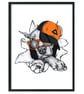 Pitbull print, pitbull poster, cool pitbull in a cap, gift for pitbull lovers - Image 3