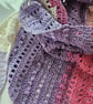 Purples pinks and cream triangle scarf - Image 2