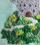 Tiny Fairy Tale Castle Hand Embroidered Picture, Textile Art - Image 6
