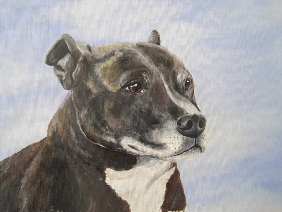 Pet Portrait Original Animal Painting cat dog rabbit hamster budgerigar 10 x14