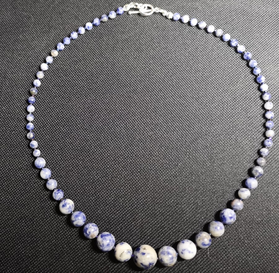 Blue Jasper and spinel necklace