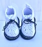 DM style baby booties, Crochet booties, Docmartin boots, White Boots - Image 3