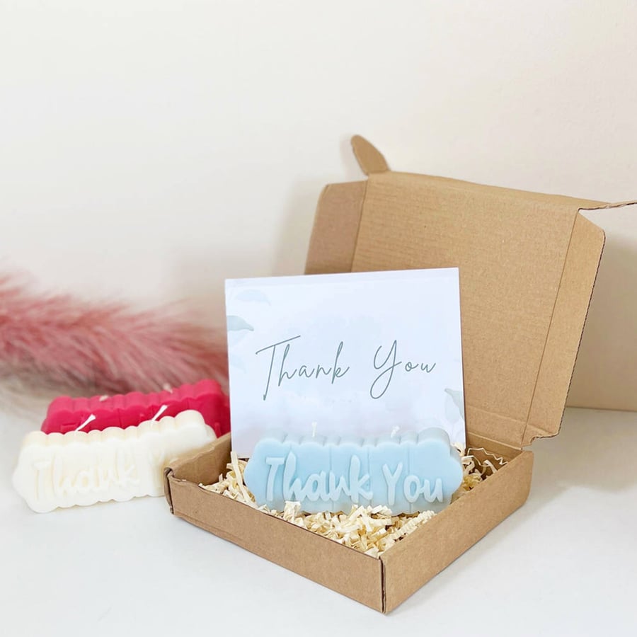 Thank You Candle Gift Set with Free Thank You Card - Letterbox Gifts
